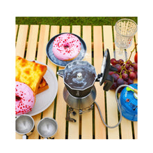 Load image into Gallery viewer, Espresso Maker Moka Pot, Black OGNI ORA Stovetop 6 Cup(300 ml) & 1-Caffe Borbone Ground Coffee – 8.8 oz Freshly Roasted – Miscela