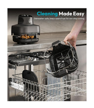 Load image into Gallery viewer, Compact Glass Air Fryer, 1500W Airfryer with Dual Glass Bowls (4.2QT & 6CUP), 4 Cooking Modes, Digital Display, Dishwasher Safe, for Dorm, RV & Small Spaces