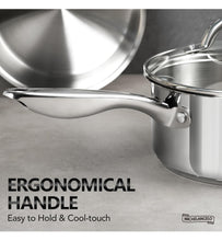 Load image into Gallery viewer, MICHELANGELO 3 Quart Saucepan with Lid, 18/10 Stainless Steel Sauce Pan with Tri-Ply Bottom, 3QT Sauce Pot, Induction Compatible