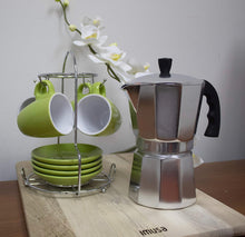 Load image into Gallery viewer, Espresso Moka Stovetop Coffeemaker 3-Cup, Silver / Aluminum IMUSA-USA