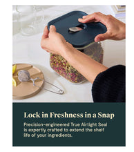 Load image into Gallery viewer, Caraway 2.5qt Glass Airtight Food Storage Containers with Lids - Non-Toxic, BPA-Free Kitchen Storage Container - Stackable, Space-Saving Airtight Containers for Pantry, Dry Goods - 2 Pack - Cream