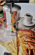 Load image into Gallery viewer, Espresso Moka Stovetop Coffeemaker 3-Cup, Silver / Aluminum IMUSA-USA