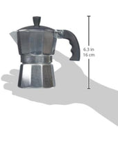 Load image into Gallery viewer, Espresso Moka Stovetop Coffeemaker 3-Cup, Silver / Aluminum IMUSA-USA