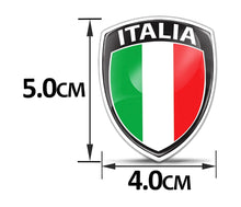 Load image into Gallery viewer, Biomar Labs 3D Domed Silicone Stickers Decals Car Motorcycle National Italy Italian Flag F 148