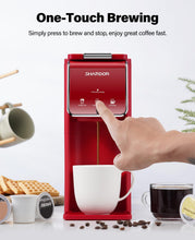 Load image into Gallery viewer, SHARDOR Hot & Iced Coffee Maker, K Cup Coffee Maker Compatible with Ground Coffee, Single Serve Coffee Machine Red