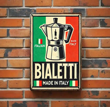 Load image into Gallery viewer, Italian Coffee Vintage Moka Coffee Tin Signs, 12”x8”