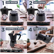 Load image into Gallery viewer, Stovetop Espresso Maker 6 CUP, 12 OZ / 350ML Aluminum Moka Pot Gift Set