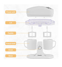 Load image into Gallery viewer, Pukomc Ice Cream Maker Machine for Home Use, with Two Ice Cream Bowls,Simple Operation and Easy to Clean,White
