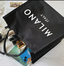 Load image into Gallery viewer, "Milano Italy" Carved Printed Tote Bag,
