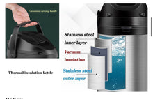 Load image into Gallery viewer, 4L Airpot Coffee Carafe Thermal for Keeping Hot,Airpot Thermal Coffee Dispenser with Pump,Double Walled Vacuum Insulated 304 Stainless Steel Beverage Dispenser Lever Action for Hot/Cold