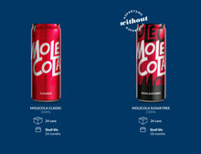 Load image into Gallery viewer, MolaCola Italian Cola Sugar Free 330ML. (Case of 24)