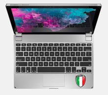 Load image into Gallery viewer, Biomar Labs 3D Domed Silicone Stickers Decals Car Motorcycle National Italy Italian Flag F 148