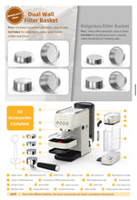 Load image into Gallery viewer, MAttinata Espresso Machine, 20 Bar Cappuccino Machines for Home, Latte Machine with Automatic Milk Frother, Gifts for Him/Her-Beige