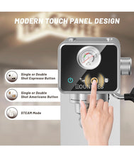 Load image into Gallery viewer, Rounexes
20 Bar Semi-Automatic Espresso Machine, Touchscreen Espresso Machine with Milk Frother, Cup Warmer, Detachable Water Tank & Drip Tray, Coffee Machine for Latte, Cappuccino, Americano