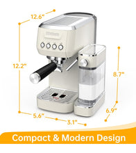 Load image into Gallery viewer, MAttinata Espresso Machine, 20 Bar Cappuccino Machines for Home, Latte Machine with Automatic Milk Frother, Gifts for Him/Her-Beige