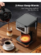 Load image into Gallery viewer, AIRMSEN 14-Cup Programmable Drip Coffee Maker – 1000W Fast Brewing Coffee Machine with Timer, Delay Start & 2H Keep-Warm, 73oz Tank, Touchscreen & Glass Carafe