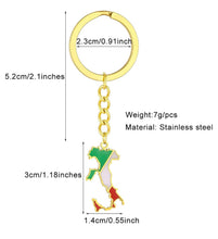 Load image into Gallery viewer, Italy Keychain, Stainless Steel Bag Charm