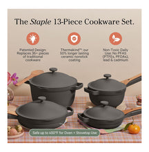 Load image into Gallery viewer, Our Place Cookware Set - 13-Piece Kit Including the Always Pan, Perfect Pot and Spatulas | Multifunctional, Toxin-Free Nonstick | Heat Safe up to 450°F | Oven, Stove, Induction Compatible | Charcoal