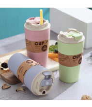 Load image into Gallery viewer, Golandstar
Sealable Drinks Cup 420ml Bamboo Fiber Mugs Unbreakable Tumbler Mug Cup for Coffee, Beer, Water, Milk, Juice, Tea (1- Blue/Purple