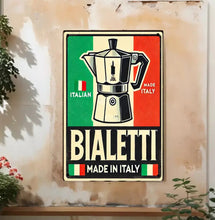 Load image into Gallery viewer, Italian Coffee Vintage Moka Coffee Tin Signs, 12”x8”