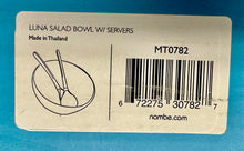 Load image into Gallery viewer, Nambe Luna Salad Bowl with Servers 3 Piece Set