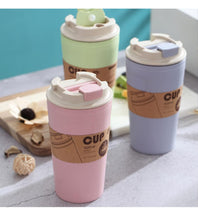 Load image into Gallery viewer, Golandstar
Sealable Drinks Cup 420ml Bamboo Fiber Mugs Unbreakable Tumbler Mug Cup for Coffee, Beer, Water, Milk, Juice, Tea (1- Blue/Purple