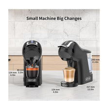 Load image into Gallery viewer, KOTLIE Single Cup Coffee Maker, Multi Capsule Machine Compatible With Various Capsule Types, 4 Temperature Settings, 7 Water Volume Levels,19 Bar(Glossy Black)