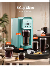 Load image into Gallery viewer, SHARDOR Single Serve Coffee Maker, Hot and Iced Coffee Machine for K Cup Pods & Ground Coffee, 6 to 14 oz Brew Sizes, 50 oz Removable Water Tank, Bold Brew Setting, Blue