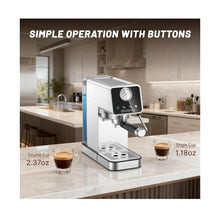 Load image into Gallery viewer, Rounexes 20 Bar Espresso Machine, Semi-Automatic Espresso Maker with Pressure Gauge & Touch Screen, Single Shot Professional Coffee Maker for Home Use, Compact Design with Milk Frother