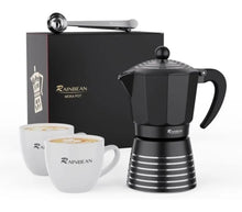 Load image into Gallery viewer, Stovetop Espresso Maker 6 CUP, 12 OZ / 350ML Aluminum Moka Pot Gift Set