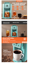 Load image into Gallery viewer, SHARDOR Single Serve Coffee Maker, Hot and Iced Coffee Machine for K Cup Pods & Ground Coffee, 6 to 14 oz Brew Sizes, 50 oz Removable Water Tank, Bold Brew Setting, Blue