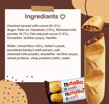 Load image into Gallery viewer, Nutella B-Ready Pack of 6 Bars Plus (10-packs)