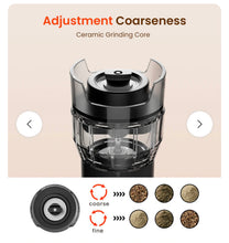 Load image into Gallery viewer, OKAN 585 Electric Salt & Pepper Grinder β USB-C Rechargeable, Adjustable Ceramic Burr, One-Hand Operation with LED Light, 2 Γ 100ml Containers (200ml Total), Gift-Ready Kitchen Essential