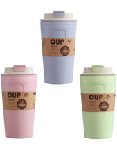 Load image into Gallery viewer, Golandstar
Sealable Drinks Cup 420ml Bamboo Fiber Mugs Unbreakable Tumbler Mug Cup for Coffee, Beer, Water, Milk, Juice, Tea (1- Blue/Purple