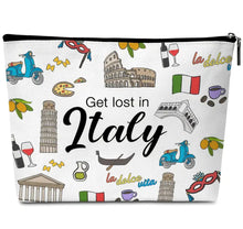 Load image into Gallery viewer, Italy Travel Gift Cosmetic Bag Italy Lovers.