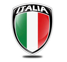Load image into Gallery viewer, Biomar Labs 3D Domed Silicone Stickers Decals Car Motorcycle National Italy Italian Flag F 148
