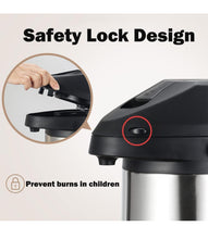 Load image into Gallery viewer, 4L Airpot Coffee Carafe Thermal for Keeping Hot,Airpot Thermal Coffee Dispenser with Pump,Double Walled Vacuum Insulated 304 Stainless Steel Beverage Dispenser Lever Action for Hot/Cold
