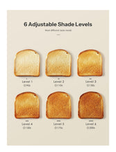 Load image into Gallery viewer, Yabano 4-Slice Toaster with Smart Touch Control, 6 Shade Levels & 6 Bread Settings, Extra Wide Slot for Bagels/English Muffins, Compact Design with Removable Crumb Tray