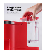 Load image into Gallery viewer, SHARDOR K Cup Coffee Maker Compatible with Ground Coffee & Teas, Single Serve Coffee Machine, 6–14oz Adjustable Brew Sizes, 40oz Detachable Water Reservoir, Descale Settings, Red