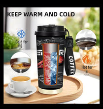 Load image into Gallery viewer, Scuderia Ferrari - Race Water Bottle - Brushed Steel - 1pc 18oz Stainless Steel Travel Mug with Lid