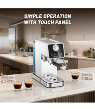 Load image into Gallery viewer, Rounexes
20 Bar Semi-Automatic Espresso Machine, Touchscreen Espresso Machine with Milk Frother, Cup Warmer, Detachable Water Tank & Drip Tray, Coffee Machine for Latte, Cappuccino, Americano