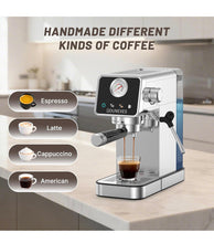 Load image into Gallery viewer, Rounexes
20 Bar Semi-Automatic Espresso Machine, Touchscreen Espresso Machine with Milk Frother, Cup Warmer, Detachable Water Tank & Drip Tray, Coffee Machine for Latte, Cappuccino, Americano