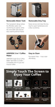 Load image into Gallery viewer, AIRMSEN Grind & Brew Coffee Maker with Grinder - Single Serve Machine Compatible with K-Cup Pods & Ground Coffee, 1000W