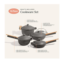 Load image into Gallery viewer, Our Place Cookware Set - 13-Piece Kit Including the Always Pan, Perfect Pot and Spatulas | Multifunctional, Toxin-Free Nonstick | Heat Safe up to 450°F | Oven, Stove, Induction Compatible | Charcoal