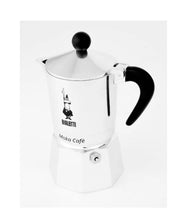 Load image into Gallery viewer, Bialetti 3 Cup Stovetop Espresso Maker Silver Moka Aluminum Manual Glossy Ground