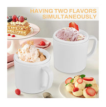 Load image into Gallery viewer, Pukomc Ice Cream Maker Machine for Home Use, with Two Ice Cream Bowls,Simple Operation and Easy to Clean,White