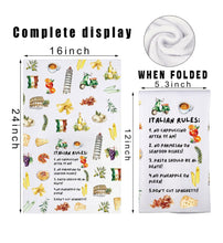 Load image into Gallery viewer, Italian Kitchen Towels and Hand Towel, Chef Gifts, Rules Dish Towel