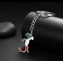 Load image into Gallery viewer, Italy Keychain, Stainless Steel Bag Charm