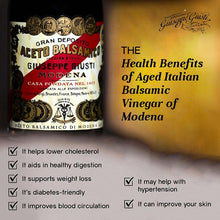 Load image into Gallery viewer, Giusti Giuseppe 5 Gold Medals "Banda Rossa" - Balsamic Vinegar of Modena Italy (8.45 fl oz / 250ml) (2-Bottles Per order