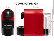 Load image into Gallery viewer, Mixpresso Red Italian  Map- Nespresso Compatible Capsule Espresso Machine (Plus One Case of 100 Borbone Caps)
